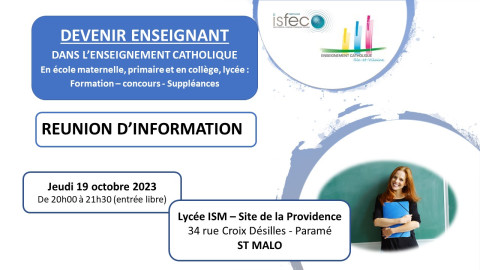 Réunion d'accueil et d'information Devenir Enseignant Ille-et-vilaine